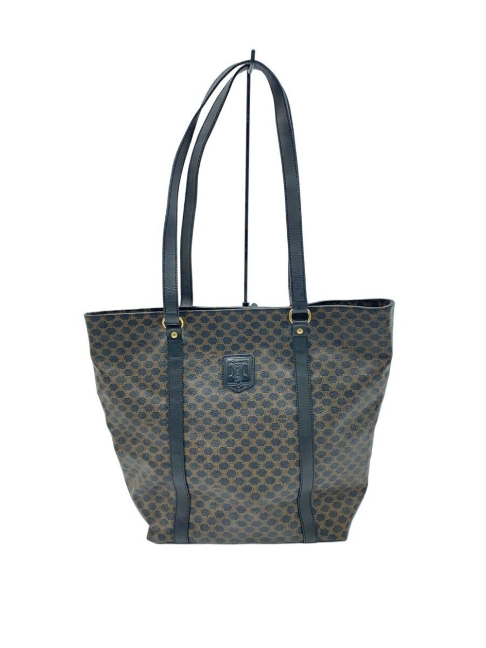Celine Macadam bucket tote bag black brown monogram